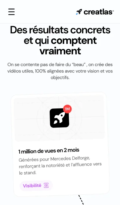Résultats chiffrés sur smartphone